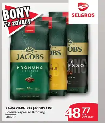 Selgros Kawa ziarnista jacobs oferta