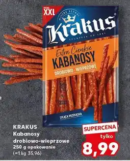 Kaufland Kabanosy Extra Cienkie drobiowo-wieprzowe Krakus XXL oferta