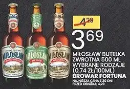Wafelek Piwo Miłosław butelka 500ml wybrane rodzaje Browar Fortuna oferta