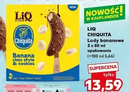 Kaufland Lody bananowe LiQ Chiquita Banana choc style & cookies oferta