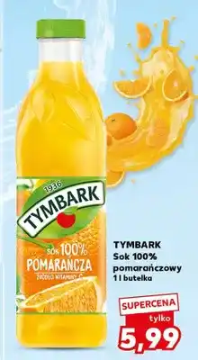 Kaufland Sok 100% pomarańczowy Tymbark butelka oferta