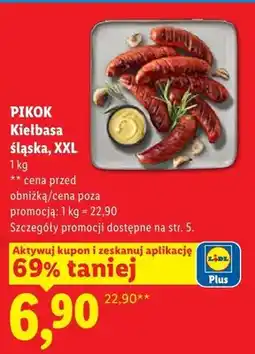 Lidl Kiełbasa śląska XXL Pikok oferta
