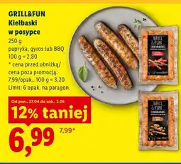 Lidl Kiełbaski w posypce gyros Grill&Fun oferta