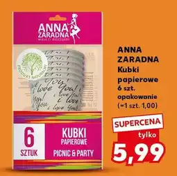 Kaufland Kubki papierowe Anna Zaradna Picnic & Party 6szt oferta