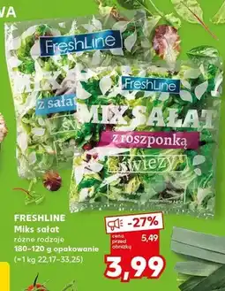 Kaufland Mix sałat z roszponką świeży FreshLine oferta