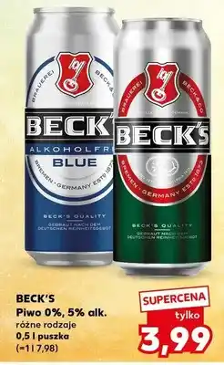 Kaufland Piwo Beck's Blue bezalkoholowe 0% oferta