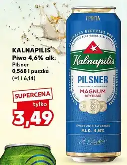 Kaufland Piwo Kalnapilis Pilsner Magnum Apyniais 4,6% alk oferta