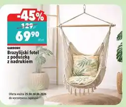 Biedronka Brazylijski fotel z poduszką z nadrukiem oferta