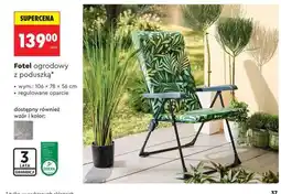 Biedronka Fotel ogrodowy z poduszką oferta