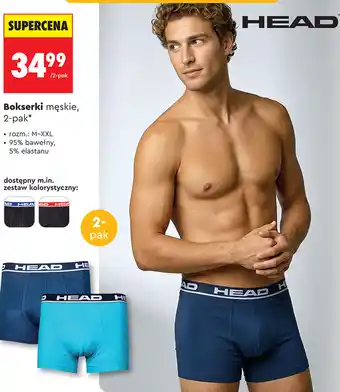 Biedronka Bokserki męskie, 2-pak* HEAD oferta