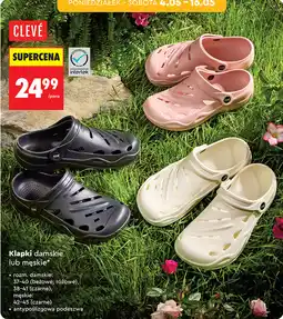 Biedronka Klapki damskie lub męskie CLEVÉ oferta