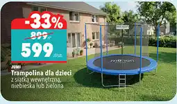 Biedronka Trampolina dla dzieci z siatką wewnętrzną, niebieska lub zielona JUMI oferta