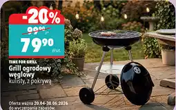 Biedronka Grill ogrodowy węglowy kulisty, z pokrywą TIME FOR GRILL oferta