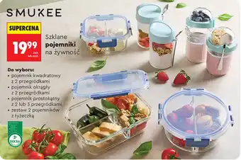 Biedronka Szklane pojemniki na żywność SMUKEE oferta