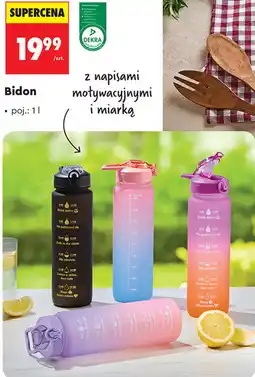 Biedronka Bidon z napisami motywacyjnymi i miarką oferta