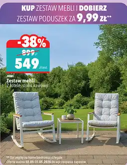 Biedronka Zestaw mebli 2 fotele, stolik kawowy JUMI oferta