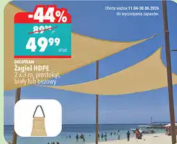 Biedronka Żagiel HDPE 2 x 3 m, prostokąt, biały lub beżowy oferta