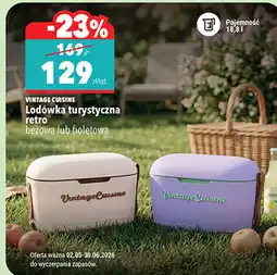 Biedronka Lodówka turystyczna retro beżowa lub fioletowa oferta