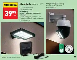 Biedronka Oświetlenie solarne LED lampa z odpinanym panelem solarnym 15,5x15x4cm 120 diod LED oferta