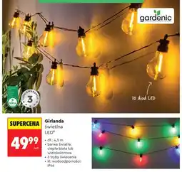 Biedronka Girlanda świetlna LED gardenic wielokolorowa 4,5m oferta