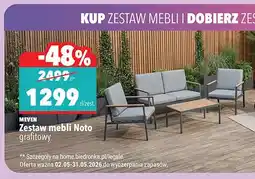 Biedronka Zestaw mebli Noto MEVEN grafitowy oferta