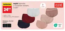 Biedronka Majtki damskie z wysokim stanem CLEVÉ 3-pak oferta