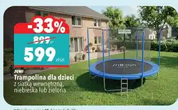 Biedronka Trampolina dla dzieci JUMI z siatką wewnętrzną niebieska oferta