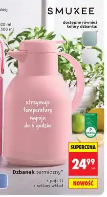 Biedronka Dzbanek termiczny SMUKEE ze szklanym wkładem oferta