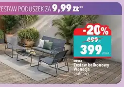 Biedronka Zestaw balkonowy Wenecja MEVEN grafitowy oferta