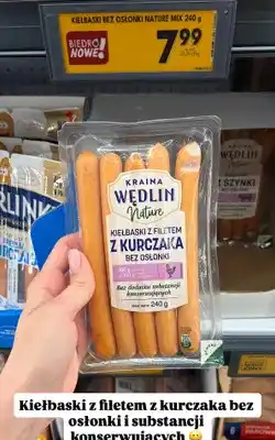 Biedronka Kiełbaski z filetem z kurczaka, bez osłonki oferta