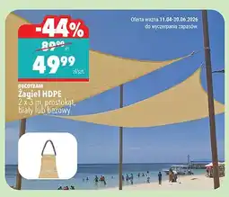 Biedronka Żagiel HDPE 2x3m prostokąt biały DECOTEAM oferta