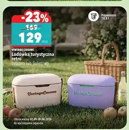 Biedronka Lodówka turystyczna retro beżowa VINTAGE CUISINE oferta