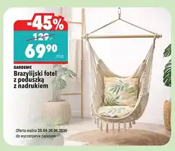 Biedronka Brazylijski fotel z poduszką z nadrukiem GARDENIC oferta