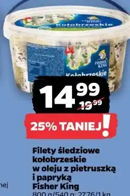 Netto Filety śledziowe kołobrzeskie w oleju z pietruszką i papryką Fisher King oferta