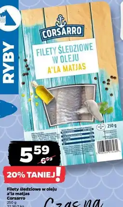 Netto Filety śledziowe w oleju a'la matjas Corsarro oferta