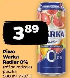 Netto Piwo Warka Radler 0% oferta