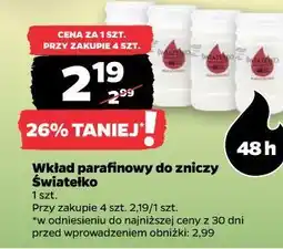 Netto Wkład parafinowy do zniczy Światełko oferta