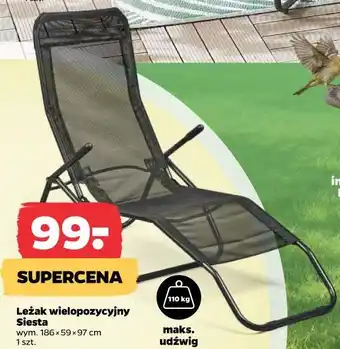 Leżak wielopozycyjny Siesta