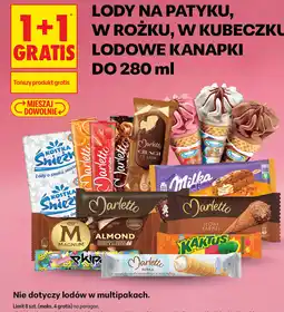 Biedronka LODY NA PATYKU, W ROŻKU, W KUBECZKU, LODOWE KANAPKI DO oferta