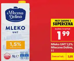 Biedronka Mleko UHT 1,5% Mleczna Dolina oferta