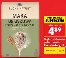 Biedronka Mąka orkiszowa pełnoziarnista Plony Natury oferta