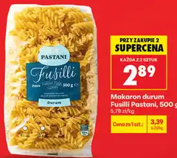 Biedronka Makaron durum Fusilli Pastani oferta