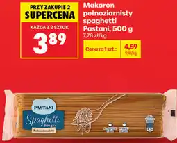 Biedronka Makaron pełnoziarnisty spaghetti Pastani oferta