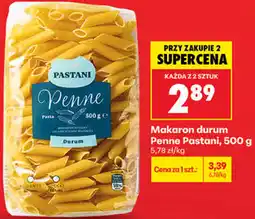 Biedronka Makaron durum Penne Pastani oferta