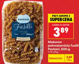 Biedronka Makaron pełnoziarnisty fusilli Pastani oferta