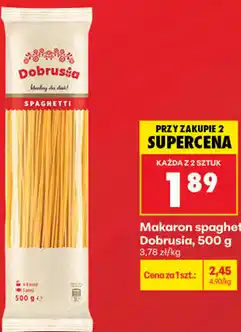 Biedronka Makaron spaghetti Dobrusia oferta