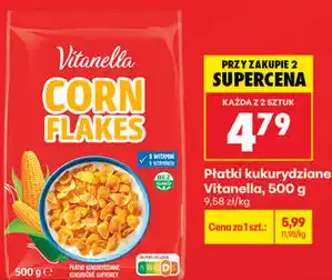 Biedronka Płatki kukurydziane Vitanella oferta