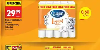 Biedronka Papier toaletowy 3-warstwowy Queen oferta