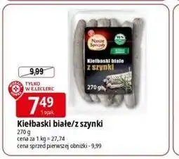 E.Leclerc Kiełbaski białe/z szynki oferta