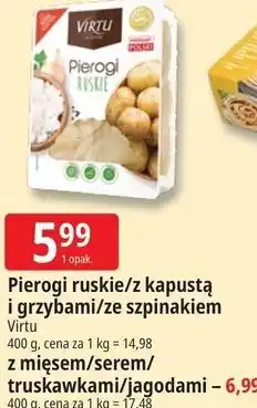 E.Leclerc Pierogi ruskie/z kapustą i grzybami/ze szpinakiem Virtu oferta